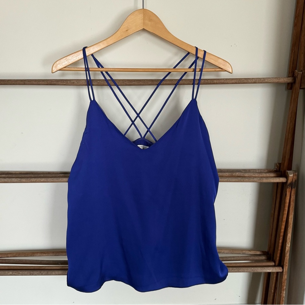 NWOT Milly strappy silk charmeuse v-neck camisole